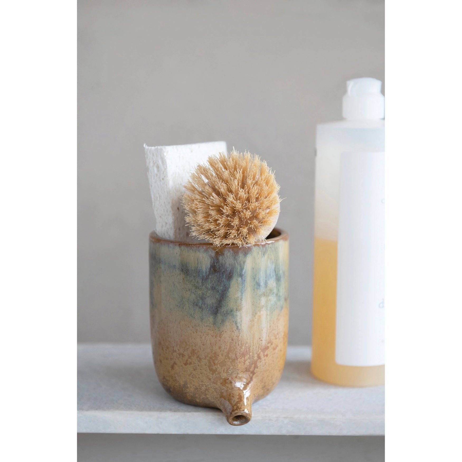 Ivory Shells Ceramic Sponge Holder with Sponge - OUT OF STOCK