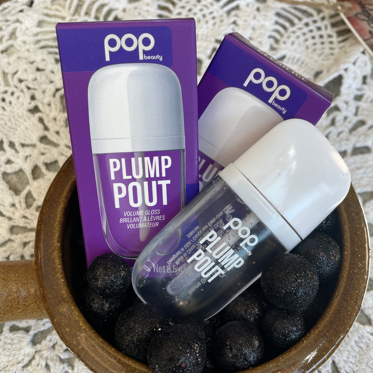 plump pout clear lip gloss