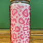 Pink Leopard 16oz. Glass Can Tumbler