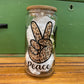 'Peace-Love-Pumpkin' 16 oz. Glass Can Tumbler