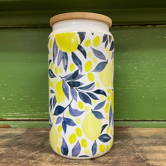 Lemonella 16oz Glass Can Tumbler