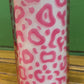 Pink Leopard 16oz. Glass Can Tumbler