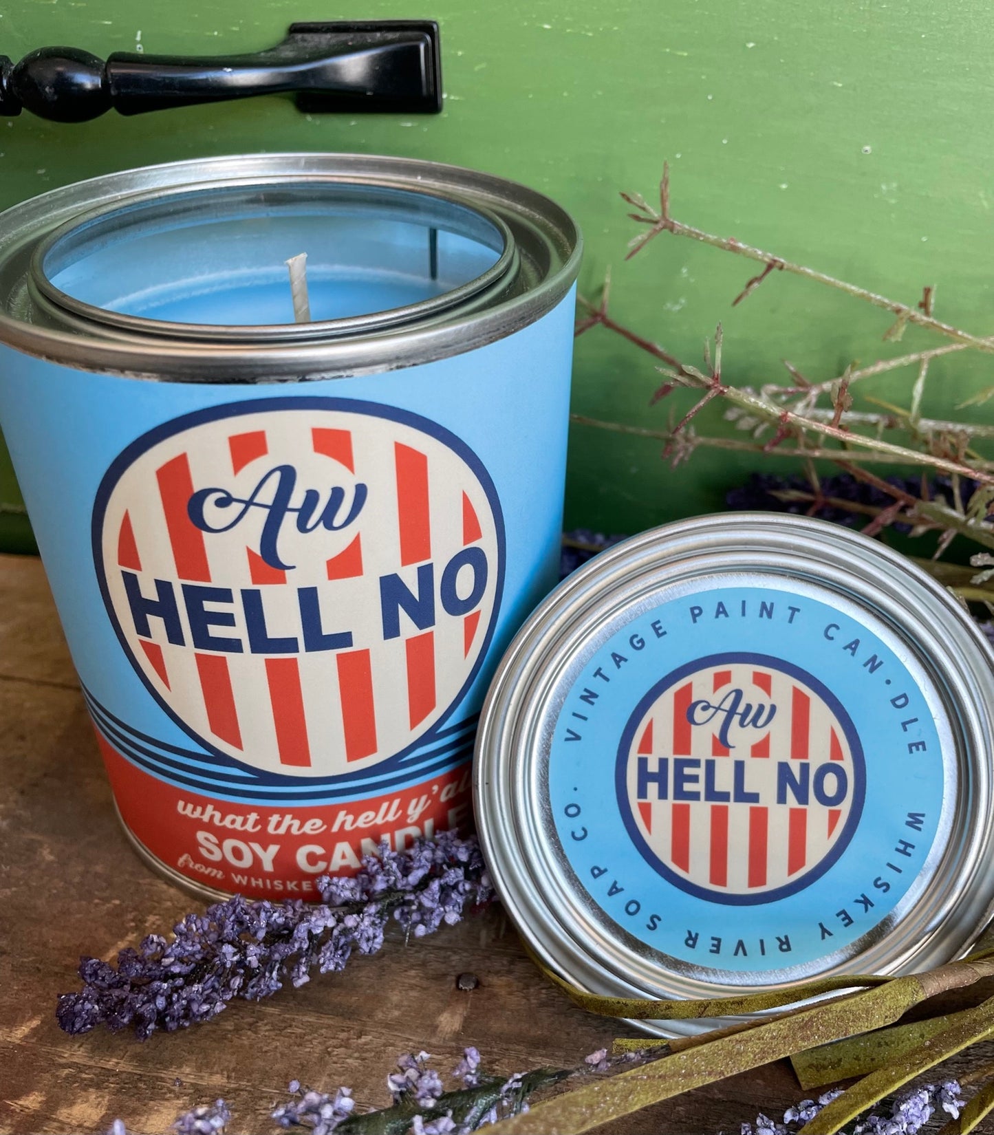 "Aw Hell No" Vintage Paint Soy Candle