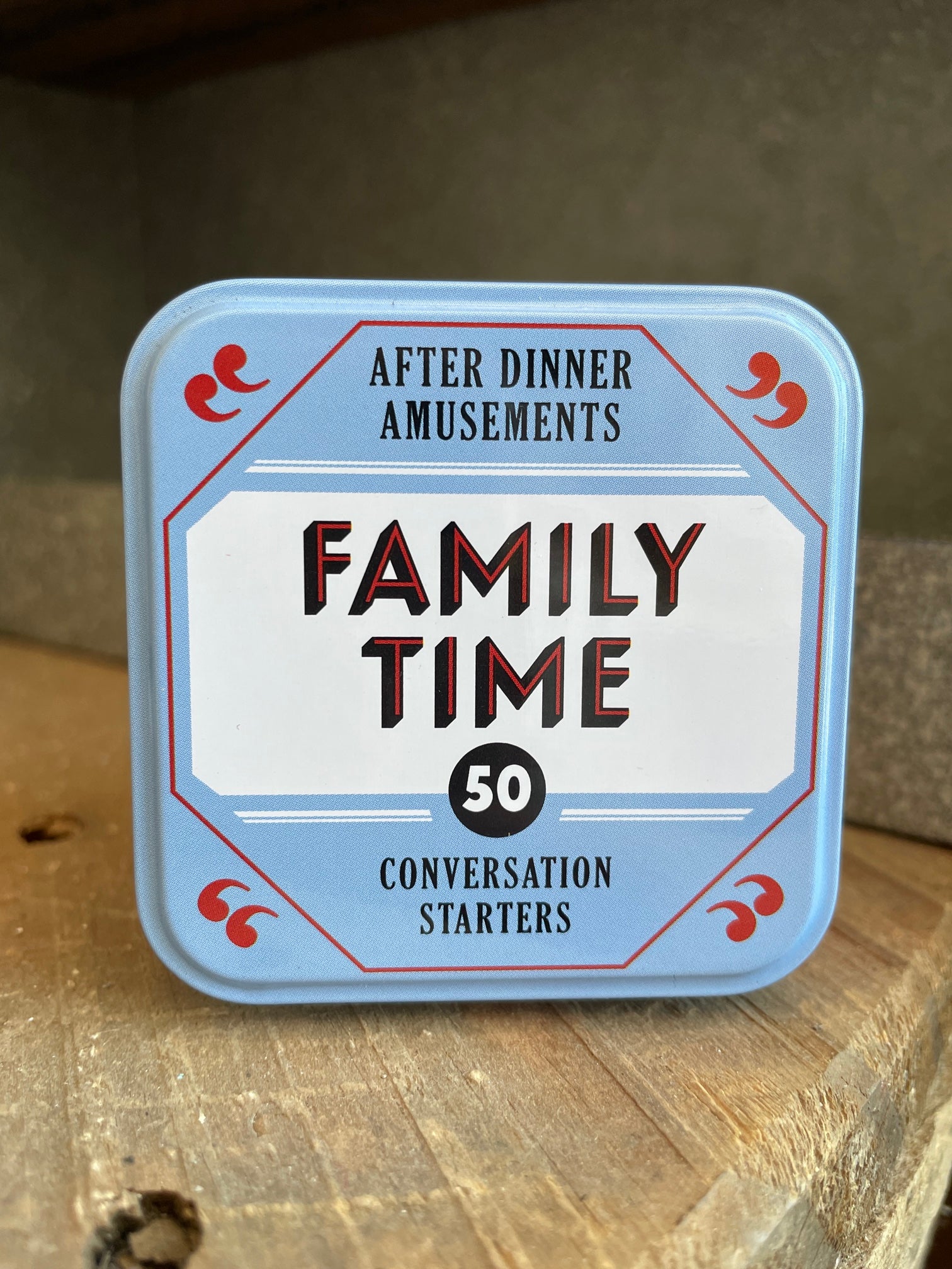 family time conversation starter game