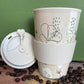 Bamboo Grab and Go Floral Cup with Lid