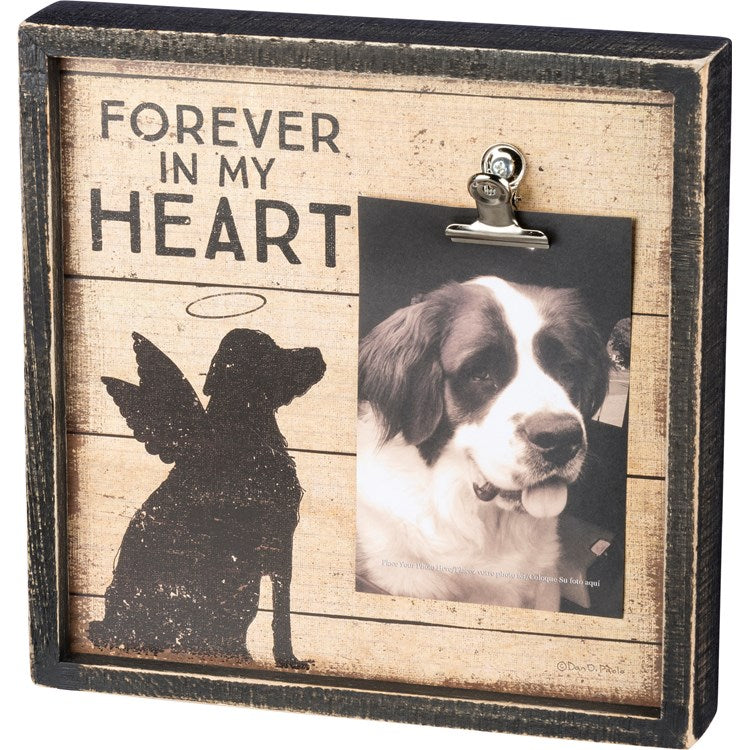"Forever in my heart" pet memorial frame 