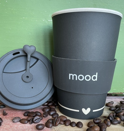 Bamboo Grab and Go Black Mood Cup with Lid