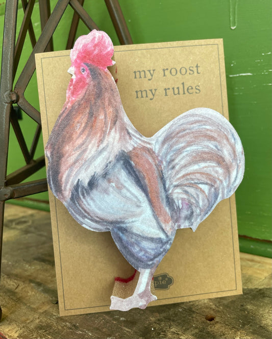 rooster dish scrubber