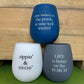 3 porch statement stemless silicone wine glass options